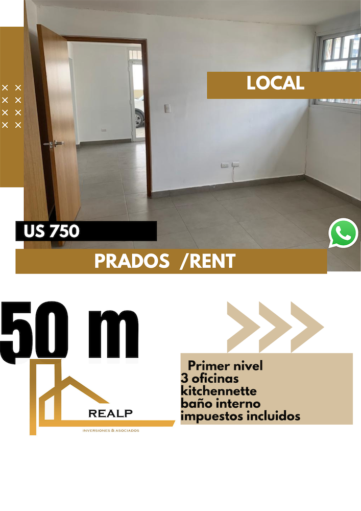 oficinas y locales comerciales - De oportunidad local de 50m en 750 usd