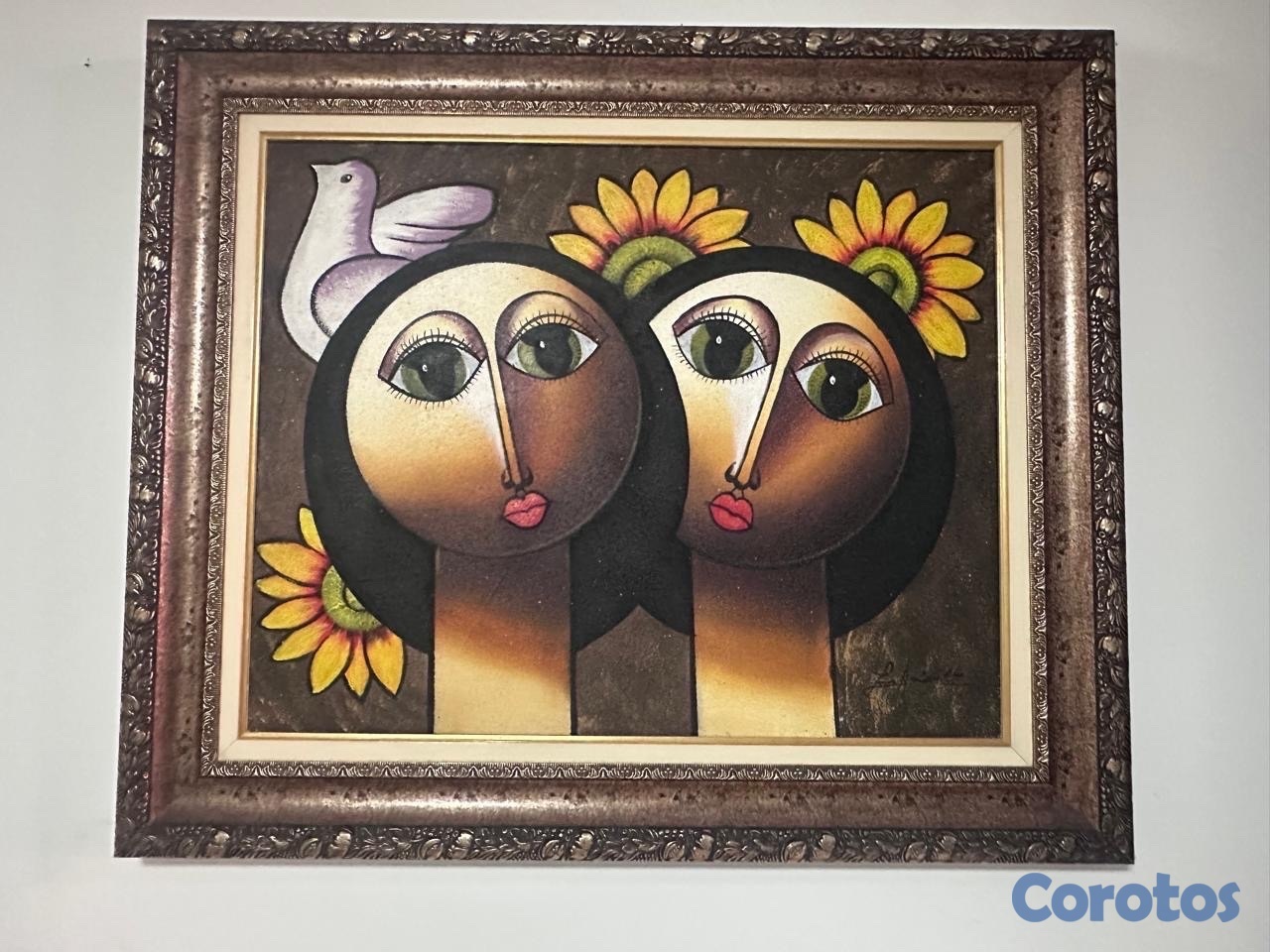 decoración y accesorios - cuadro decorativo en madera medida 48”x37” 