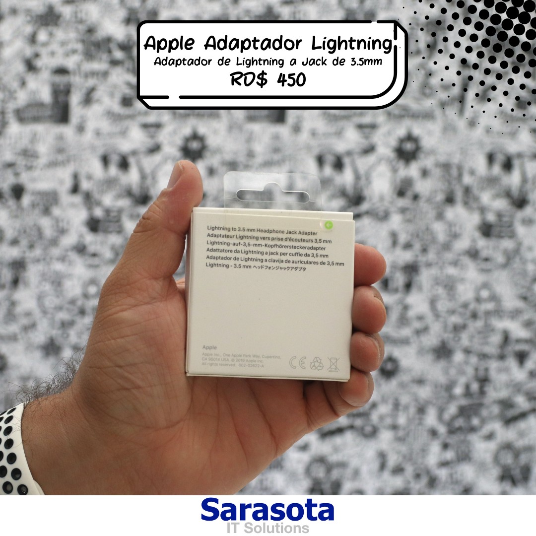 accesorios para electronica - Adaptador de Lightning a jack de 3.5 mm para audífonos Apple 1