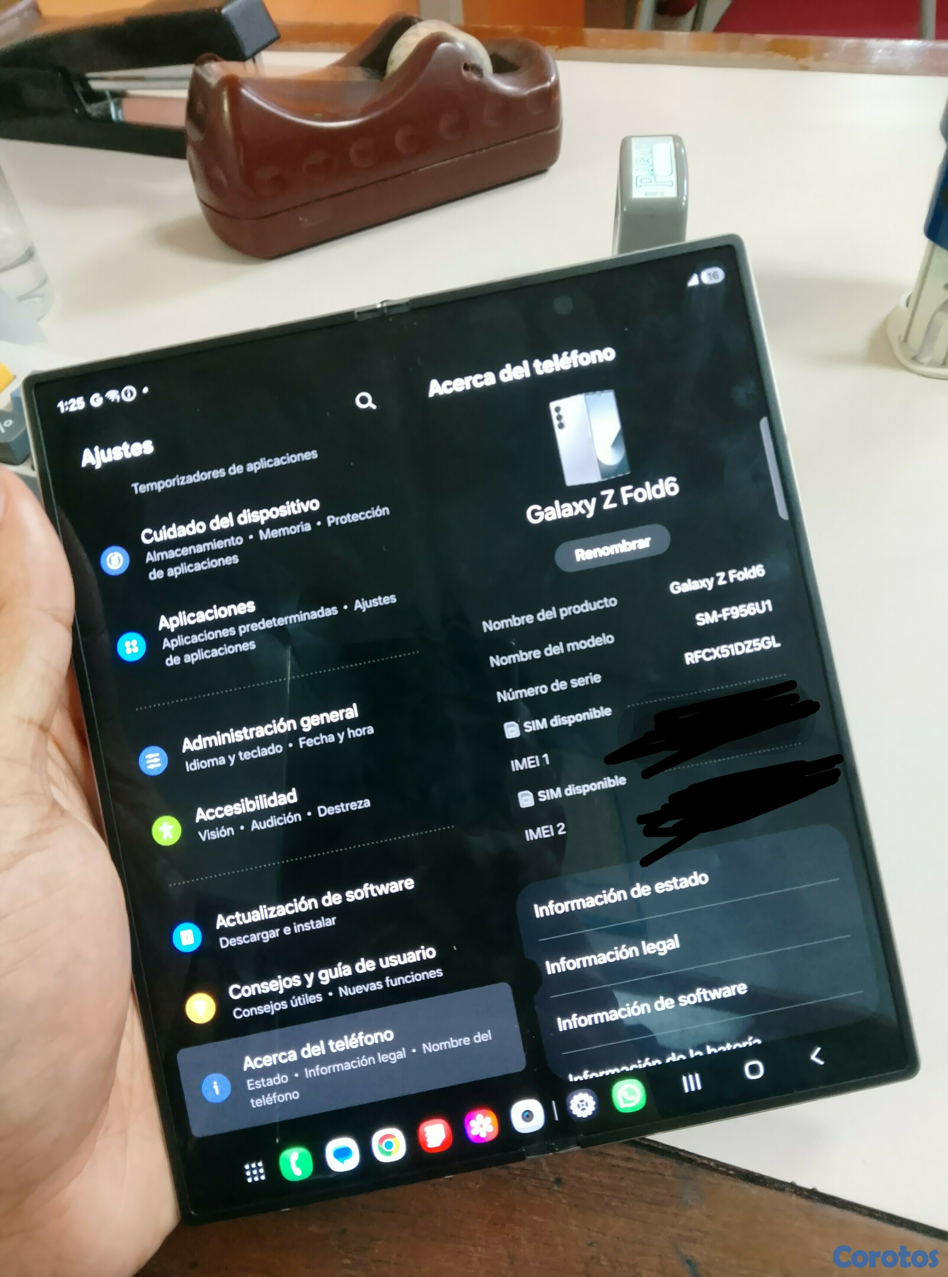 celulares y tabletas - SAMSUNG Galaxy ZFold 6/Desbloqueado/256gb+12gb 6