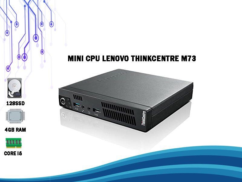 MINI CPU Lenovo ThinkCenter M73 Intel Core i5  VGA 128SSD DE DISCO SOLIDO 4GB RA