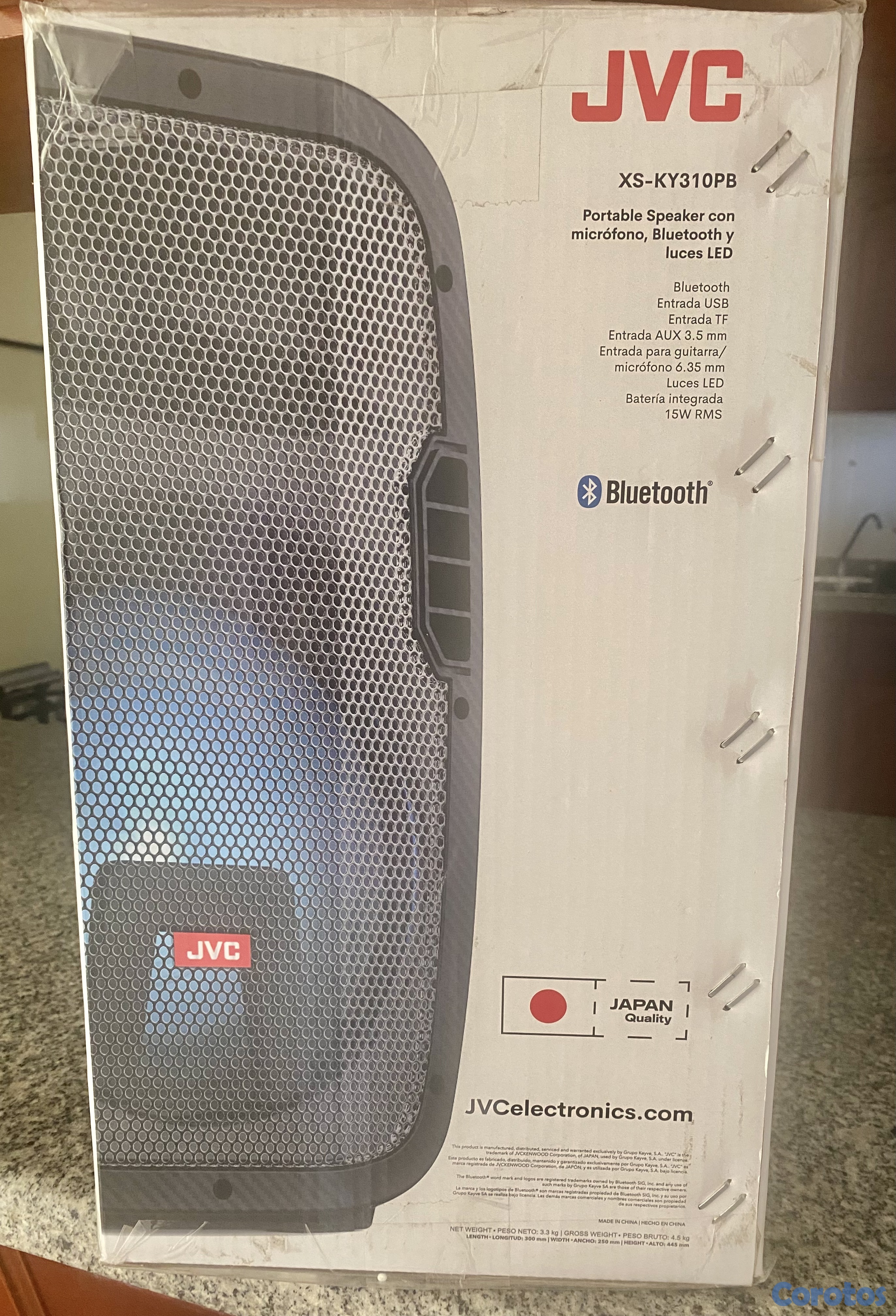 camaras y audio - Bocina JVC portable speaker con micrófono y blueto 3