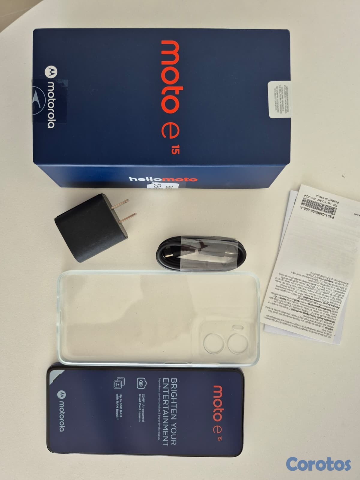 celulares y tabletas - Vendo Motorola Moto e15 4G 64GB Morado  4