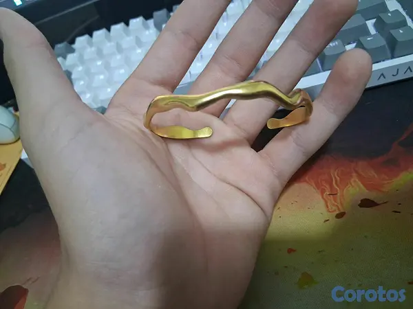 joyas, relojes y accesorios - brazalete dorado en forma de derrame 2