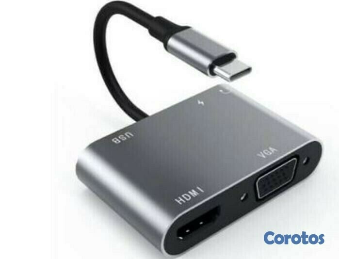 accesorios para electronica - Adaptador 5 en 1 HDMI VGA 4K, Compatible con MacBook/Nintendo Switch/Samsung 1