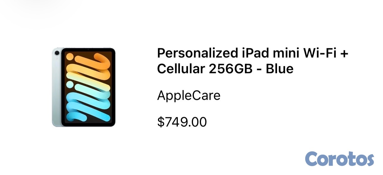 celulares y tabletas - Ipah mini WiFi-cellular 256 gb blue en oferta 