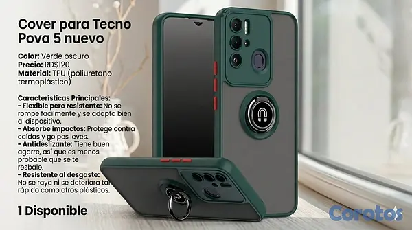 celulares y tabletas - Covers/Forros para Tecno Pova 5 - Leer descripción 2