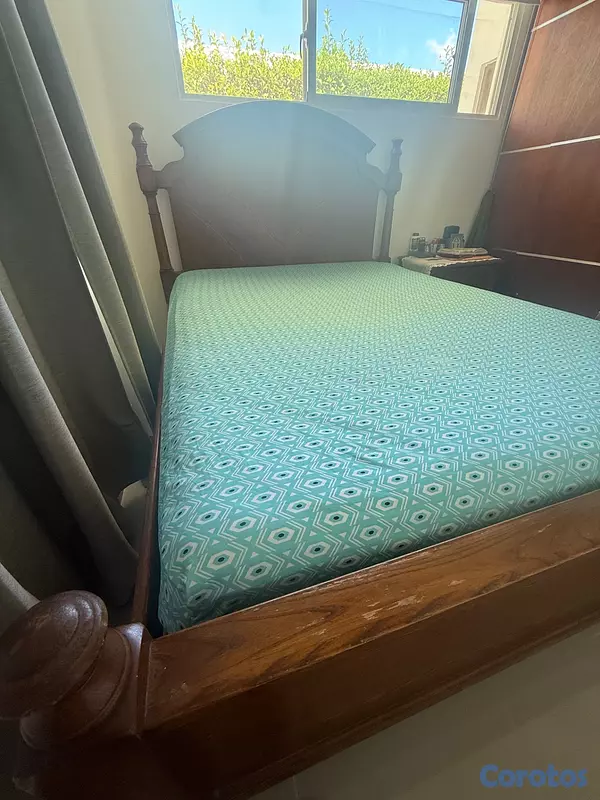 muebles y colchones - CAMA KING SIZE EN MADERA  4