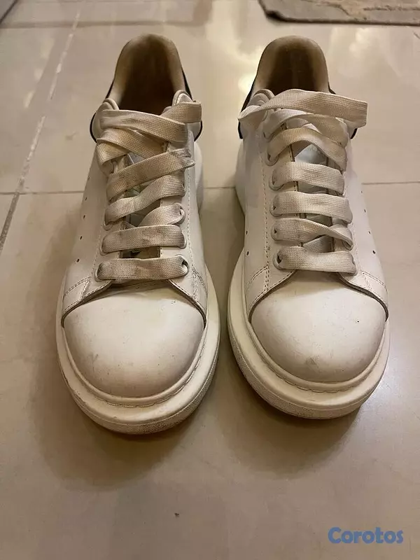 zapatos para mujer - Alexander McQueen White Sneakers 4