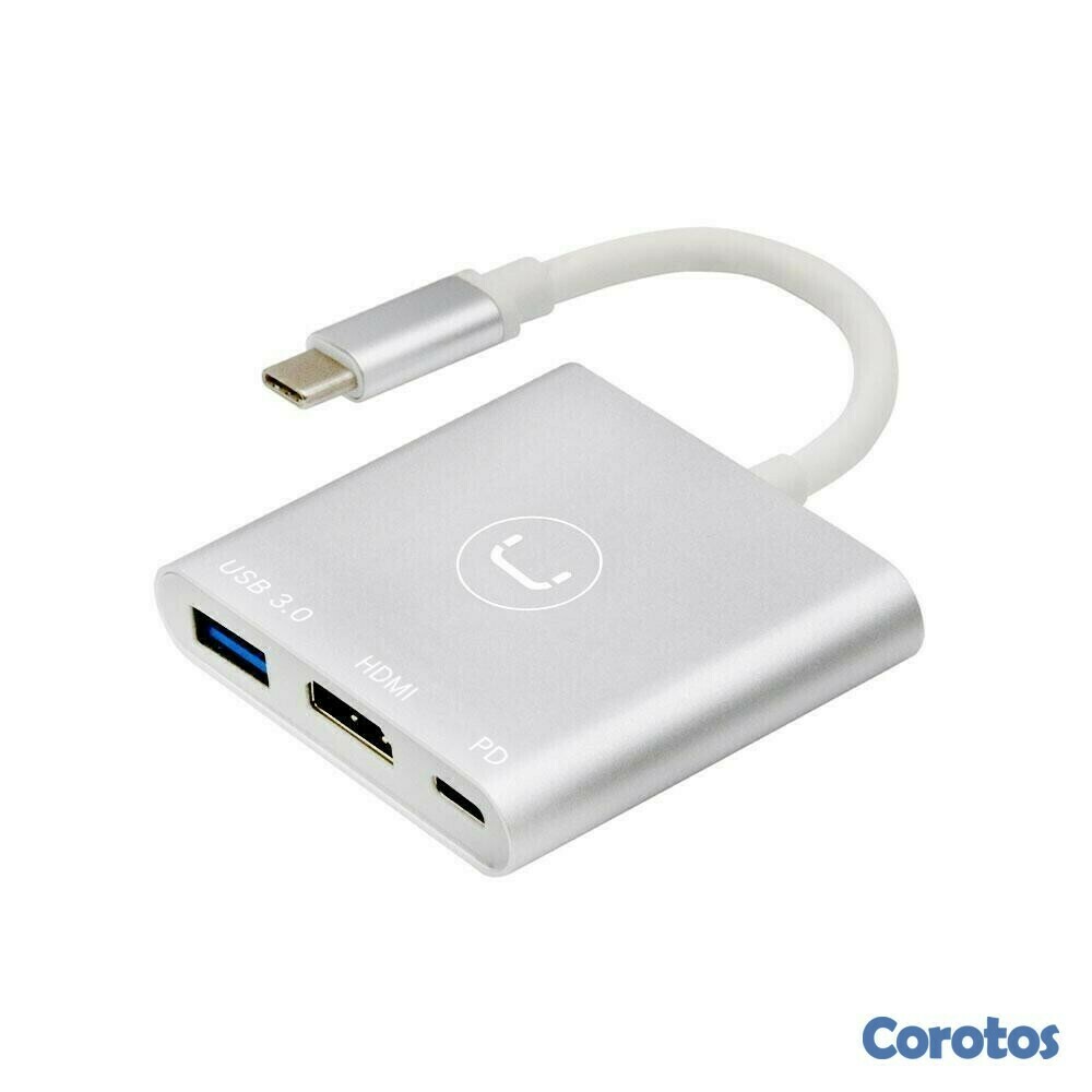 impresoras y scanners - HUB TIPO C 3 EN 1 (USB 3.0-HDMI-PD) UNNO 1