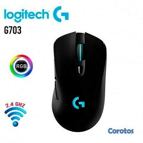 computadoras y laptops - MOUSE LOGITECH G703 LIGHTSPEED WIRELESS GAMING, COLOR NEGRO, RGB LIGHTSYNC