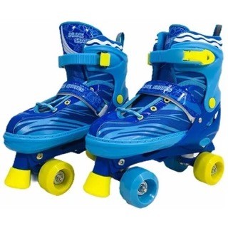juguetes - Patines Roller Skate AZUL CH 4 Ruedas Ajustables Niños 