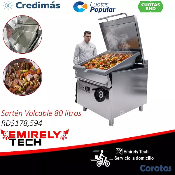 equipos profesionales - Sarten volcable sarten basculante de volteo para e 1