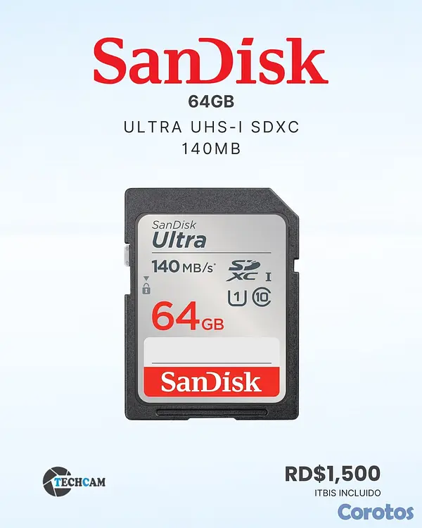 camaras y audio - MEMORIAS PARA CAMARA SANDISK 7