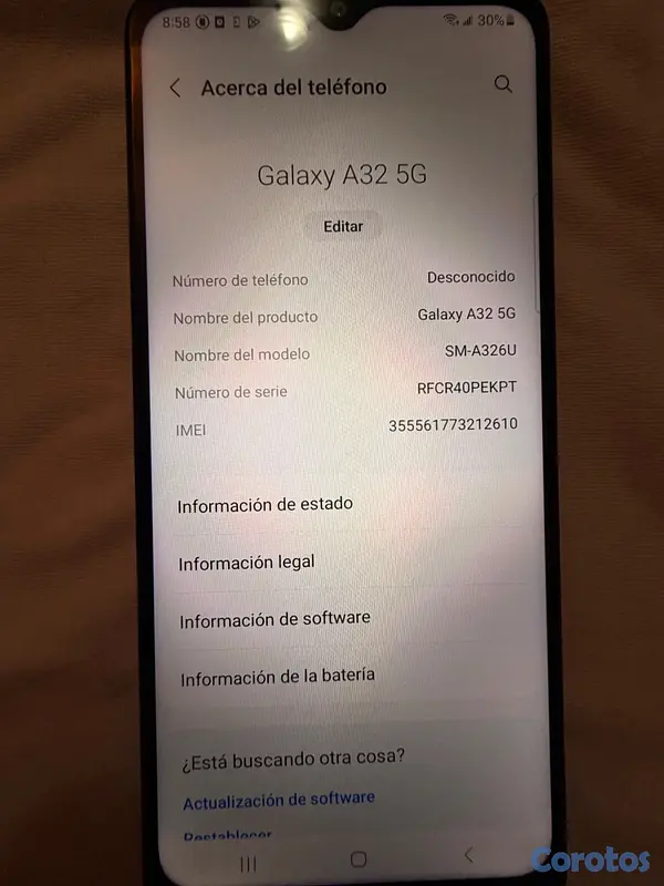 celulares y tabletas - Samsung Galaxy A32 bloqueado de la compañía T-Mobi 3