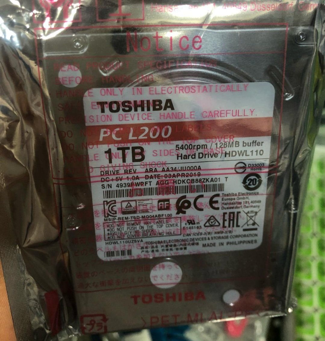 Disco Duro para laptop de 1 TB, 2.5 Toshiba L200 -