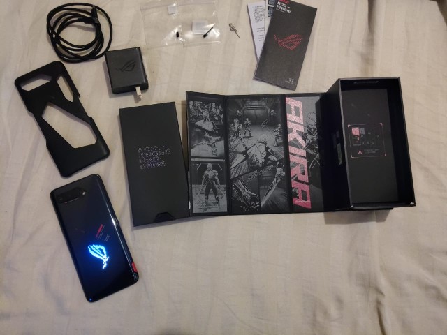 celulares y tabletas - Asus rog phone 5 negro 16gb ram 256gb caja y sus accesorios