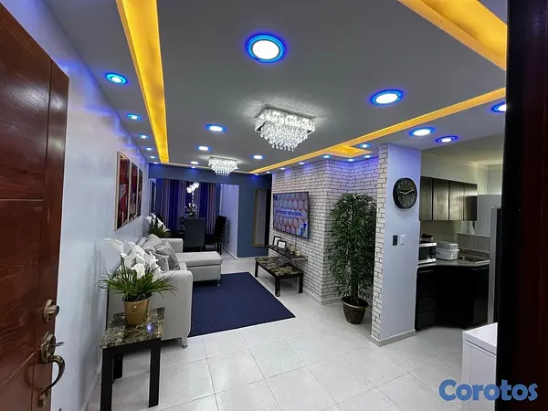 apartamentos - venta de apartamento amueblado en autopista de san Isidro santo Domingo este  2