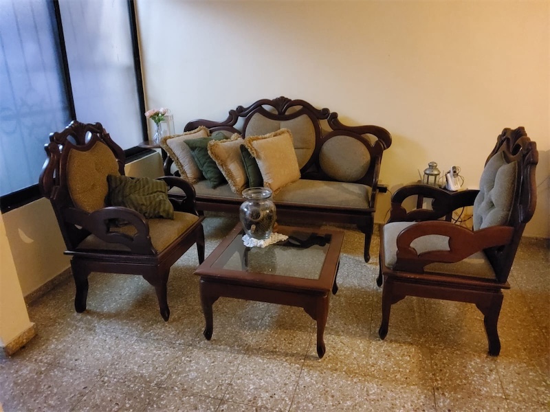 muebles y colchones - Juego de muebles en caoba