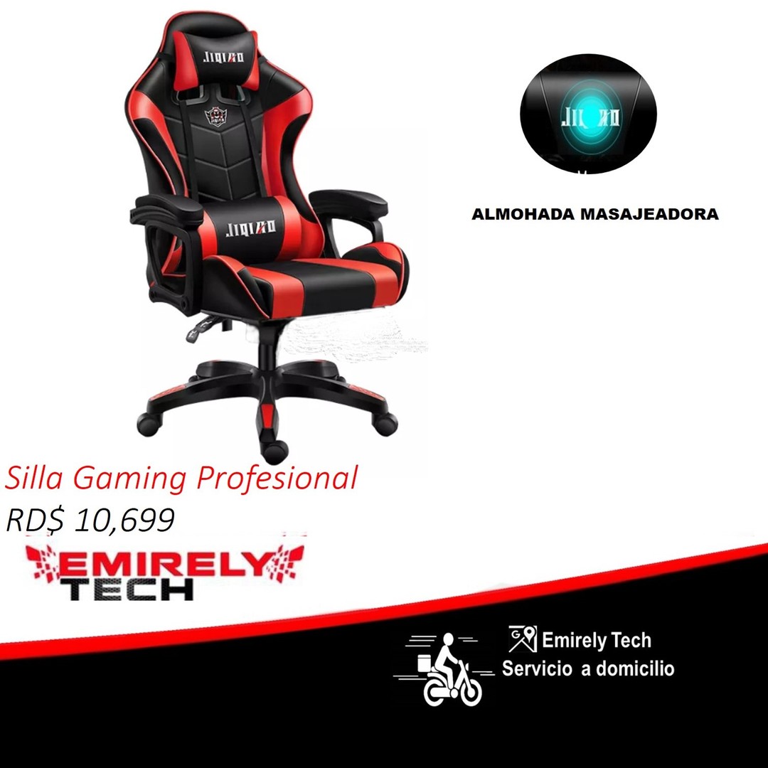 consolas y videojuegos - Silla Gaming profesional gamers oficina almohada masajeadora 