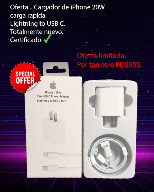 celulares y tabletas - Cargador carga rápida para iPhones