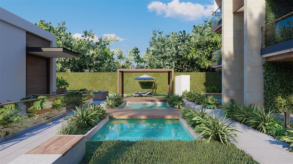 apartamentos - Venta de apartamentos en punta cana palmeras de boulevard con piscina y ascensor 8