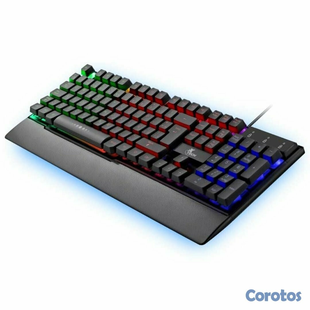 computadoras y laptops - TECLADO GAMER XTECH XTK-510S, USB, ESPAÑOL, MULTIMEDIA, LUZ DE FONDO