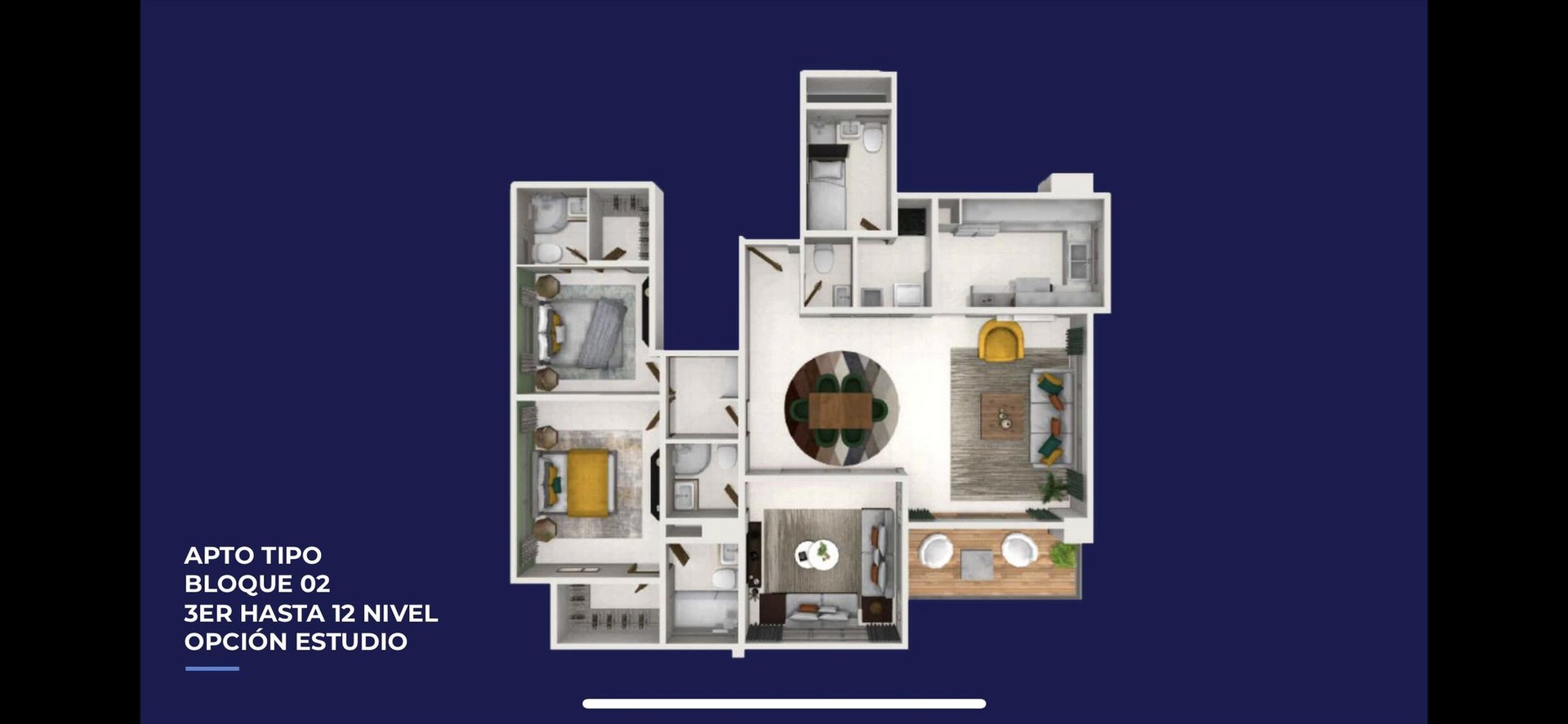 apartamentos - Apartamento en Venta de Tres Habitaciones 3