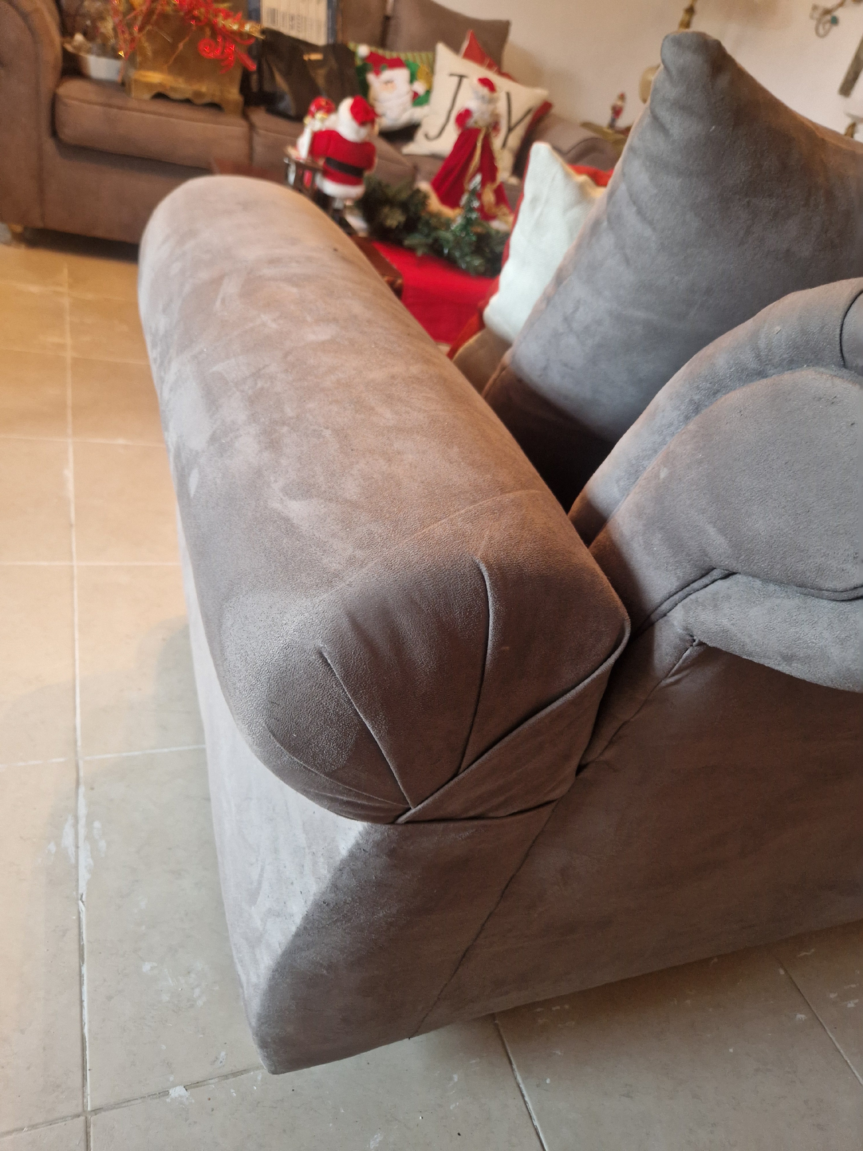 muebles y colchones - juego de sofá de 2 y 3 asientos color gris 4