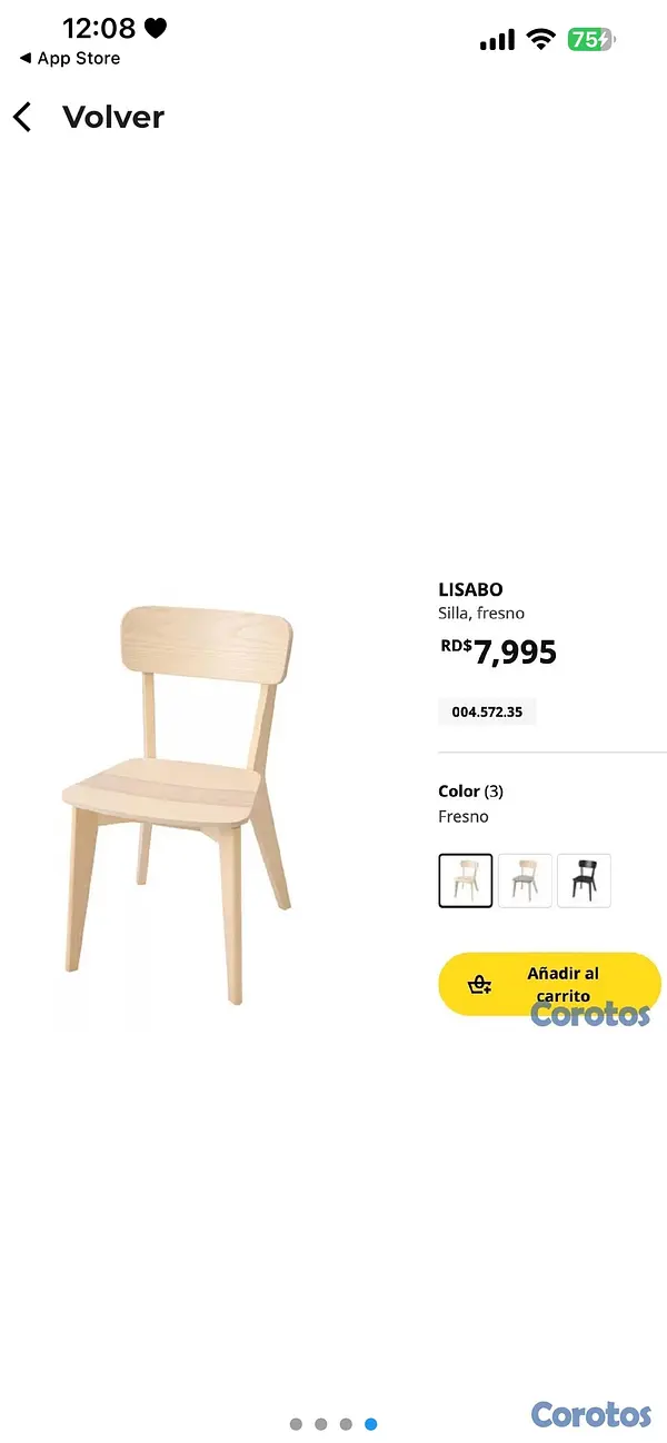 muebles y colchones -  Sillas IKEA LISABO originales (6 disponibles) 3