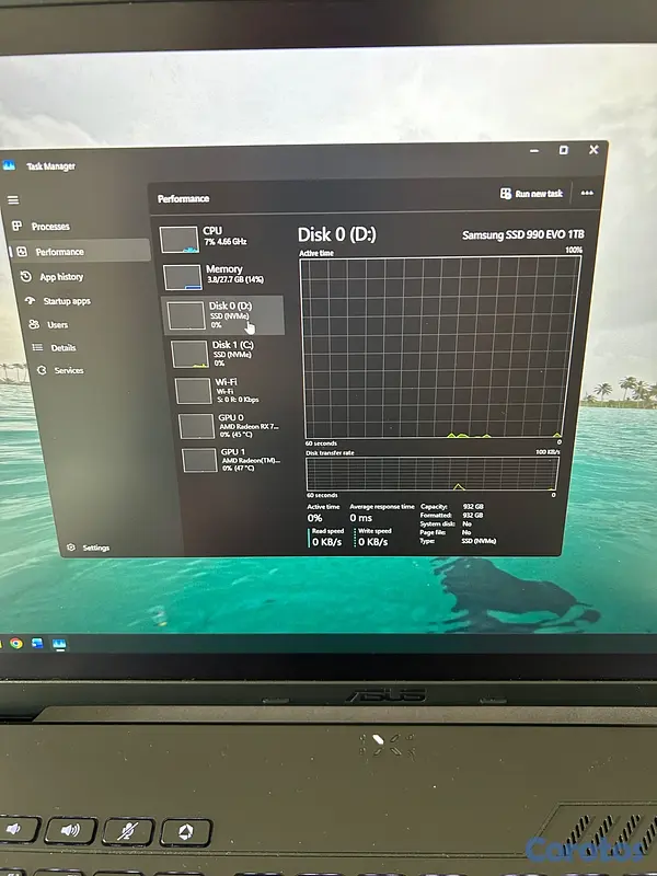 computadoras y laptops - Laptop gaming, Asus TUF A16, Ryzen 7 7735HS, RX 77 9