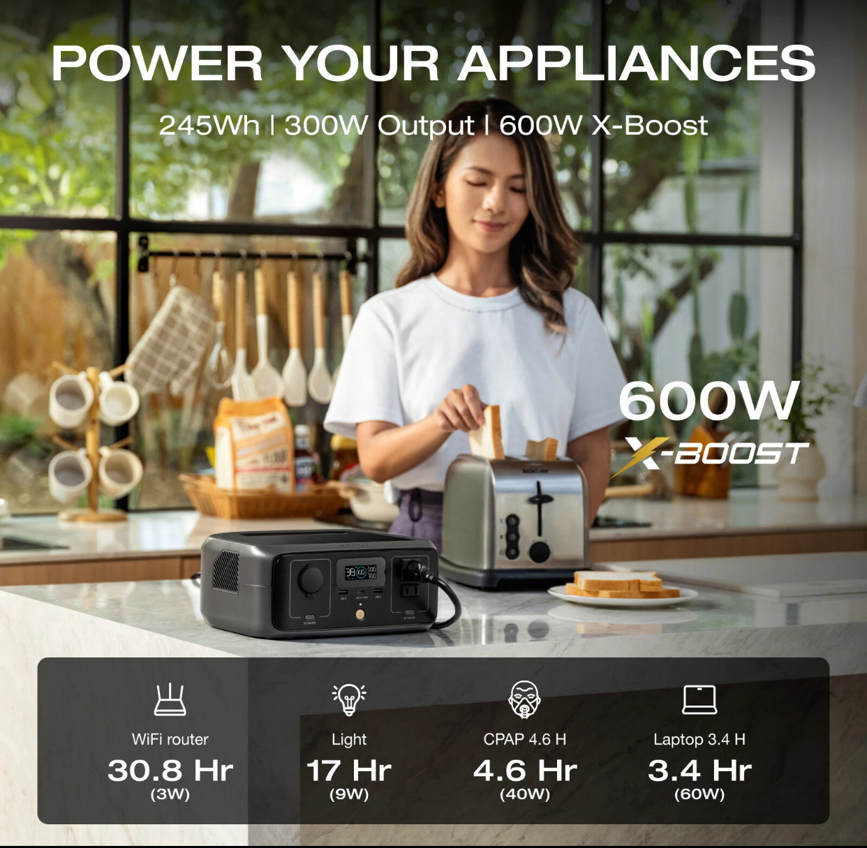otros electronicos - EcoFlow RIVER 3 Portable Power Station 245Wh  2