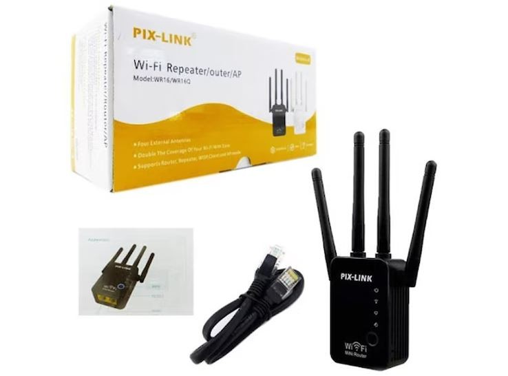accesorios para electronica - Repetidor wifi Pix-Link WR16 de 300mbps con 4 antenas mayor alcanse de señal  3