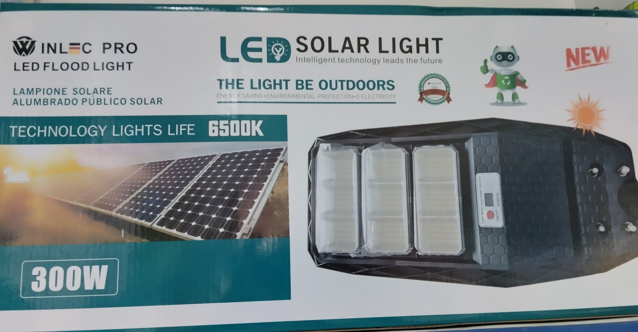 herramientas, jardines y exterior - Lámpara solares de 300watt.