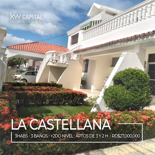 casas - casa en la castellana Distrito Nacional con 506mts con 2 apartamentos  0