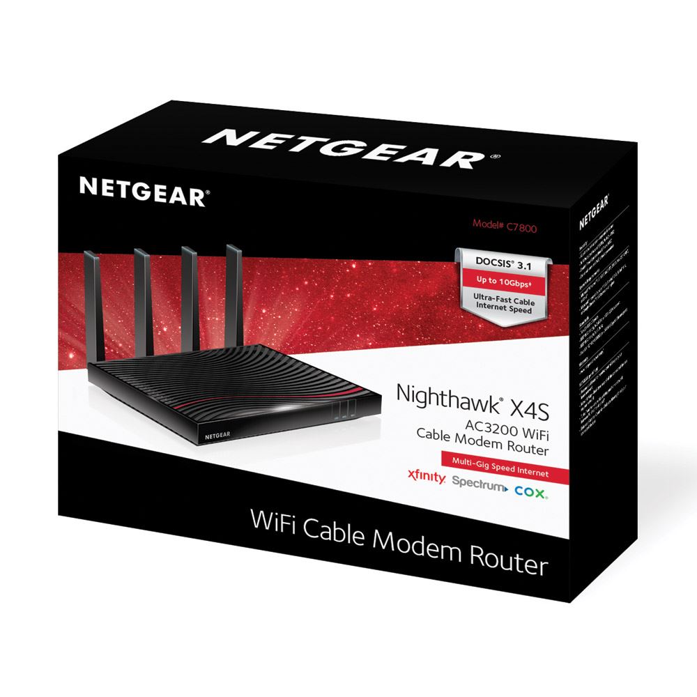 consolas y videojuegos - NETGEAR Nighthawk X4S DOCSIS 3.1, enrutador módem  8