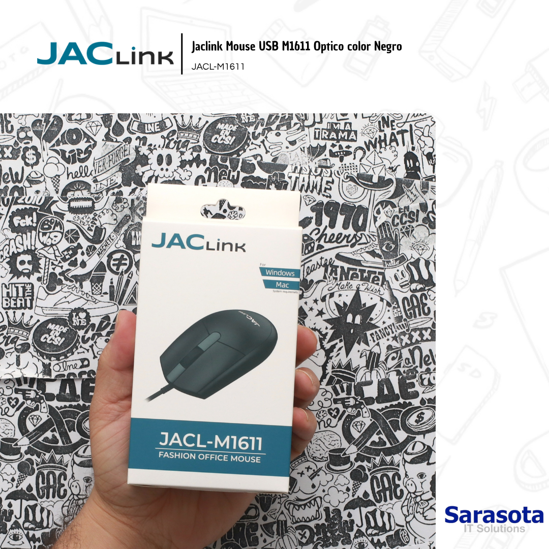 accesorios para electronica - Jaclink Mouse USB M1611 Optico color Negro 0
