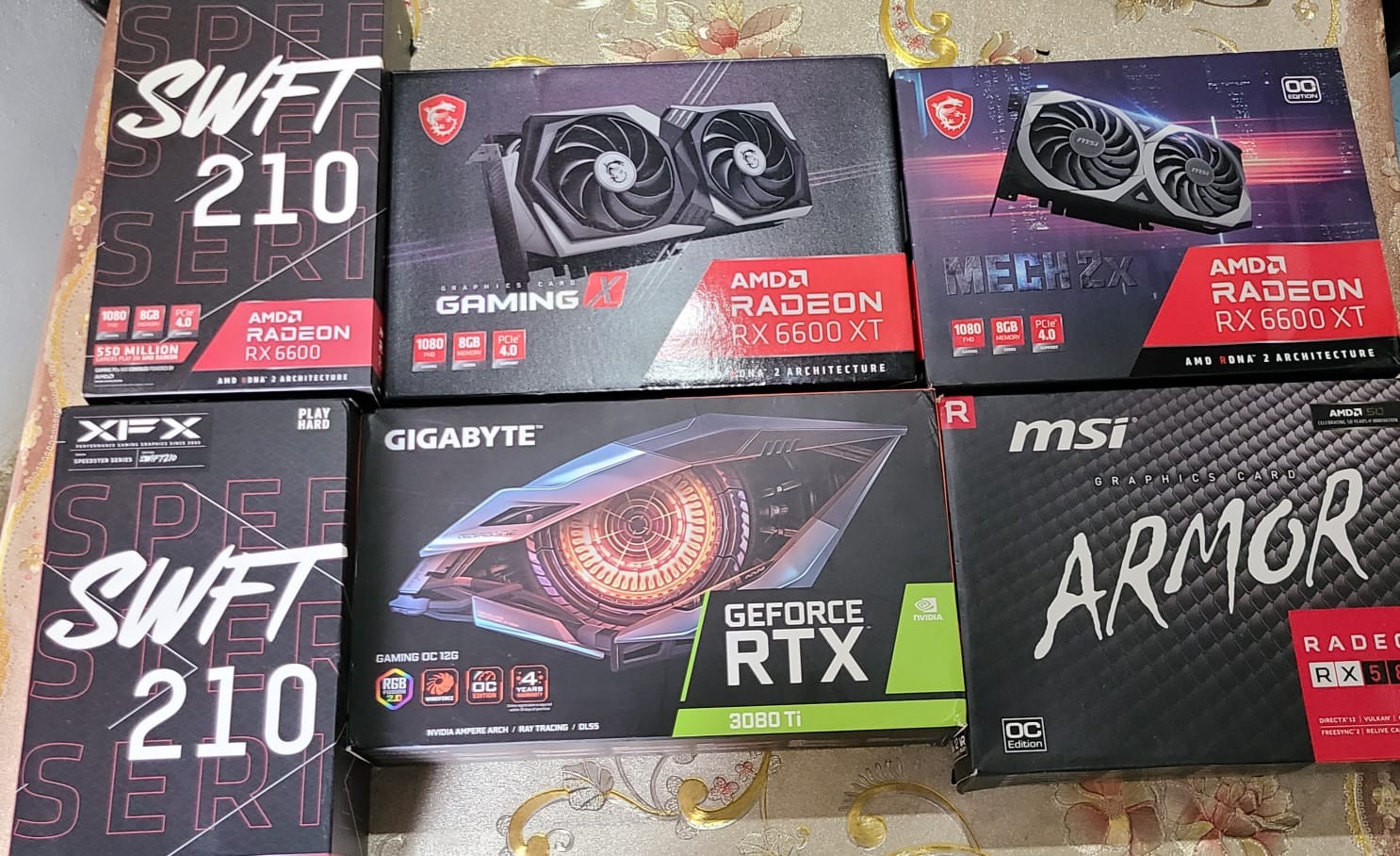 computadoras y laptops - RX6600XT 8GB/6600 8GB /3080Ti 12GB/RX480 8GBTarjetas gráficas