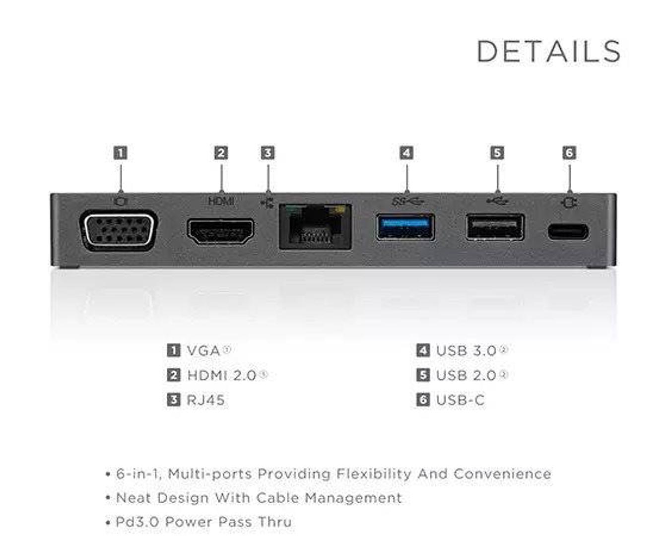 computadoras y laptops - 📌 Lenovo Powered USB-C Travel Hub – Hub USB-C Multipuerto 💻⚡ neg.

 2