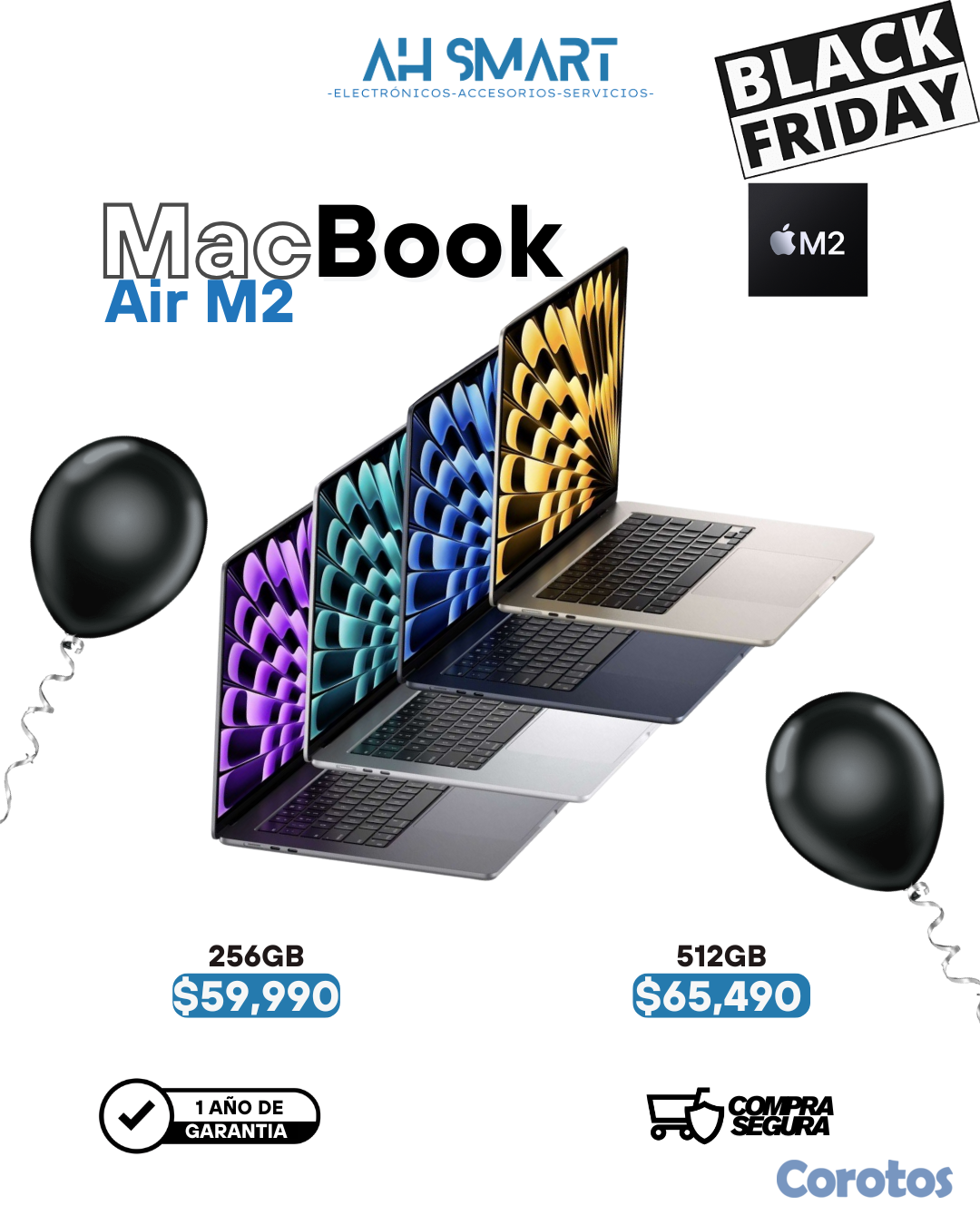 computadoras y laptops - MacBook Air M2, M3, M4 256GB 512GB Selladas Nuevas 1