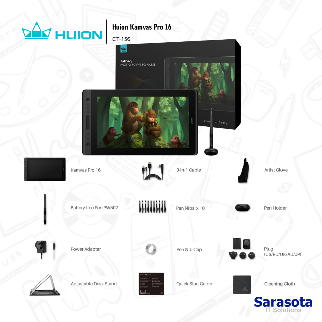 otros electronicos - Huion Kamvas Pro 16 Pen Display GT-156 1