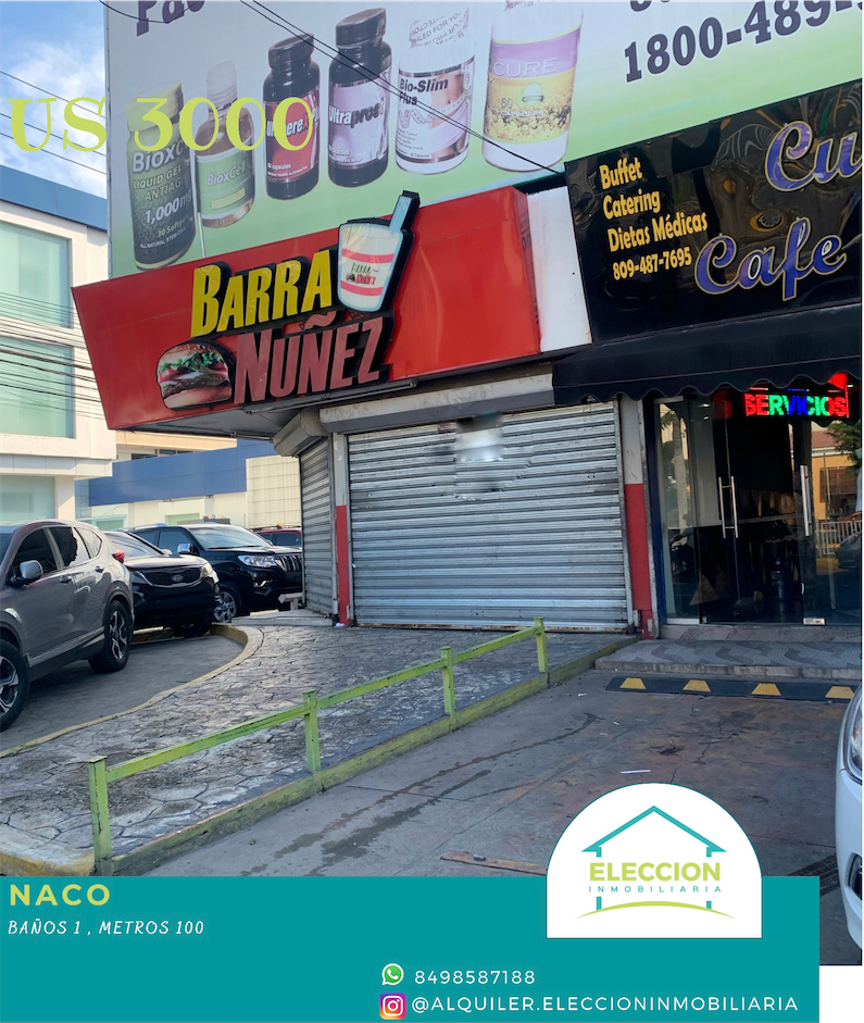 oficinas y locales comerciales - Local esquinero en Naco