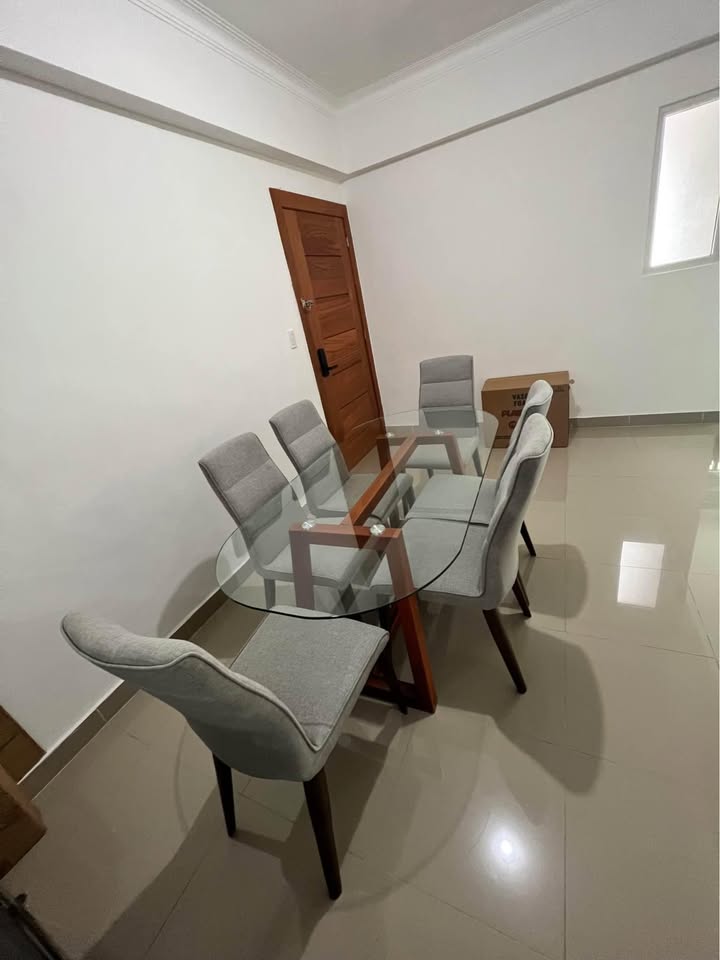 muebles y colchones - 🪑✨ Comedor de Madera con 6 Sillas 2