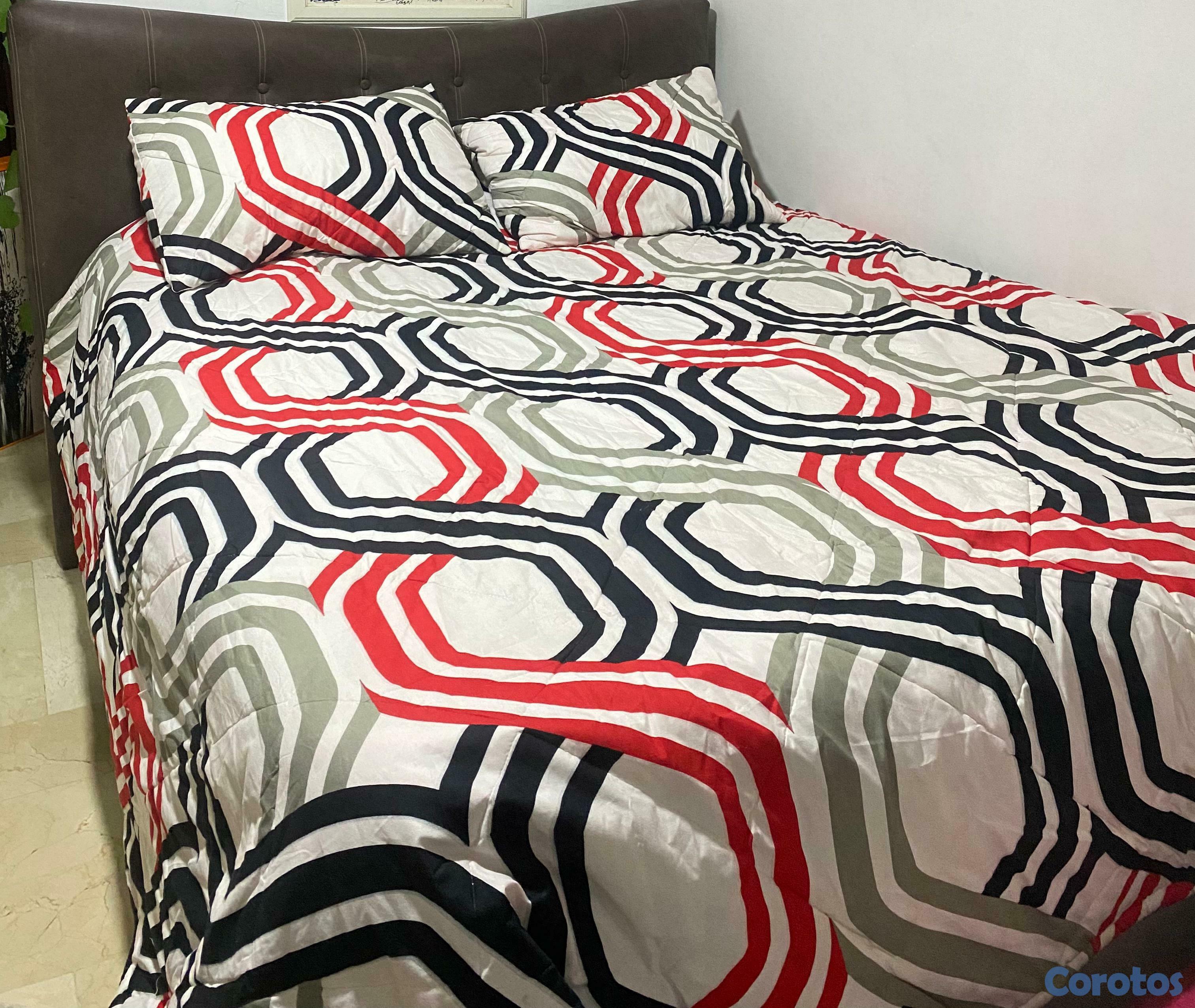 muebles y colchones - Cama Queen completa (base + espaldar + colchón) 1
