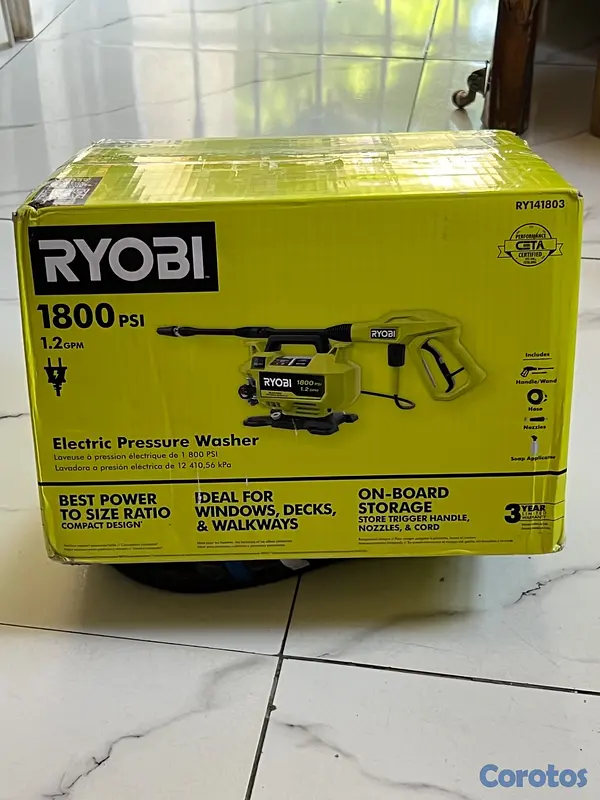 otros electronicos - Ryobi 1800 Psi 1 2 Gpm Cold Water Corded Electric  2