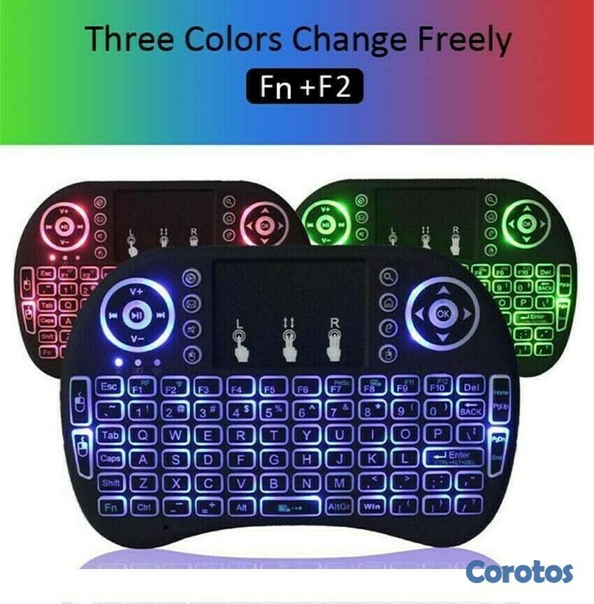 tv - Mini teclado con luz para Smart TV, TV Box, PC o Laptop 3