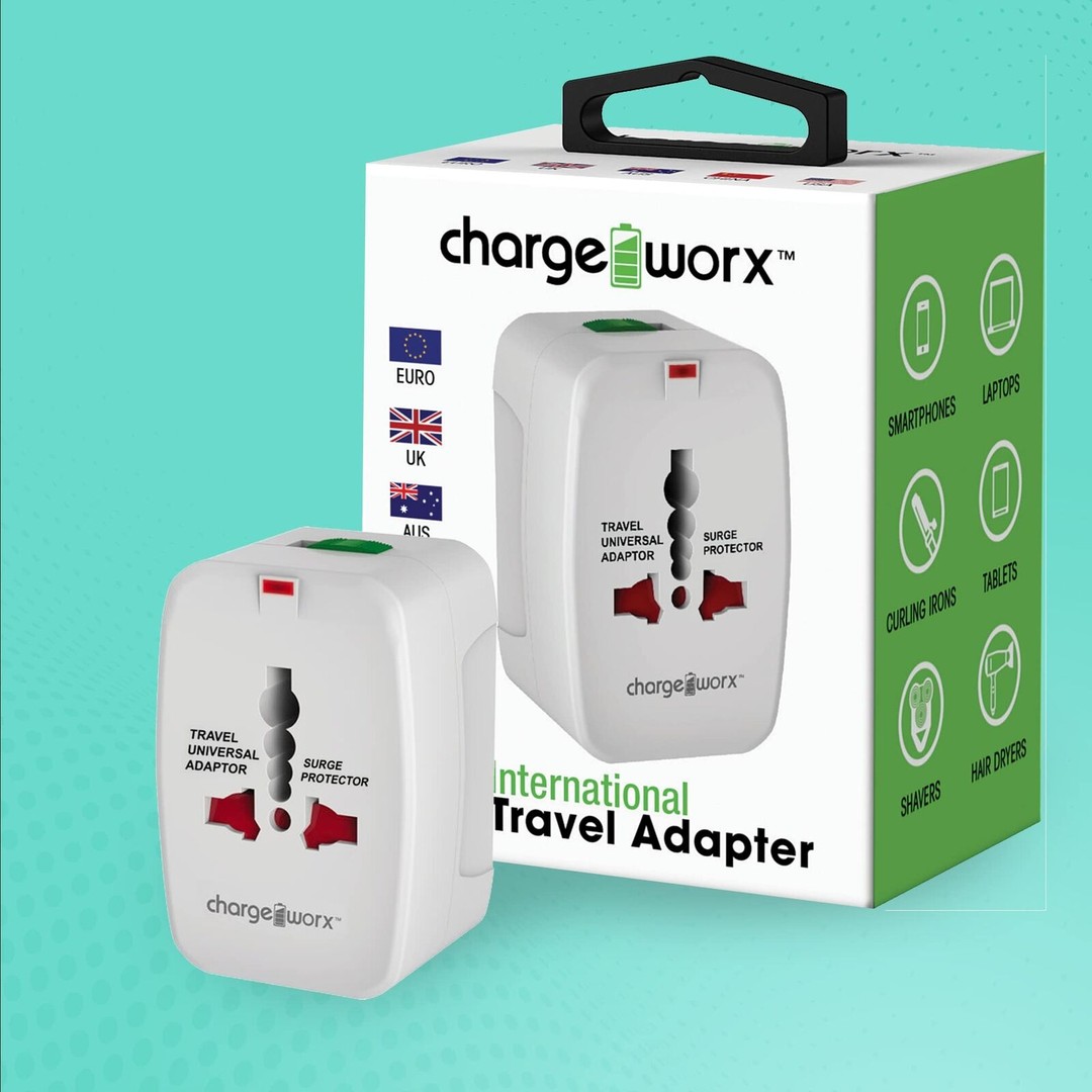 computadoras y laptops - ADAPTADOR DE CORRIENTE INTERNACIONAL CHARGEWORX PARA CARGADOR DE PARED, INDICADO 2