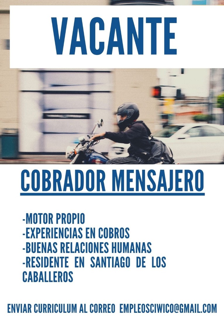 empleos disponibles - VACANTE PARA MENSAJERO MOTORIZADO
