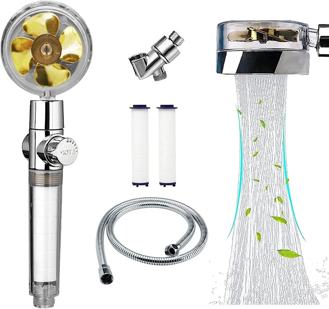 herramientas, jardines y exterior - Cabezales de ducha de alta presión giratorio tipo spa con carga turbo 360 6