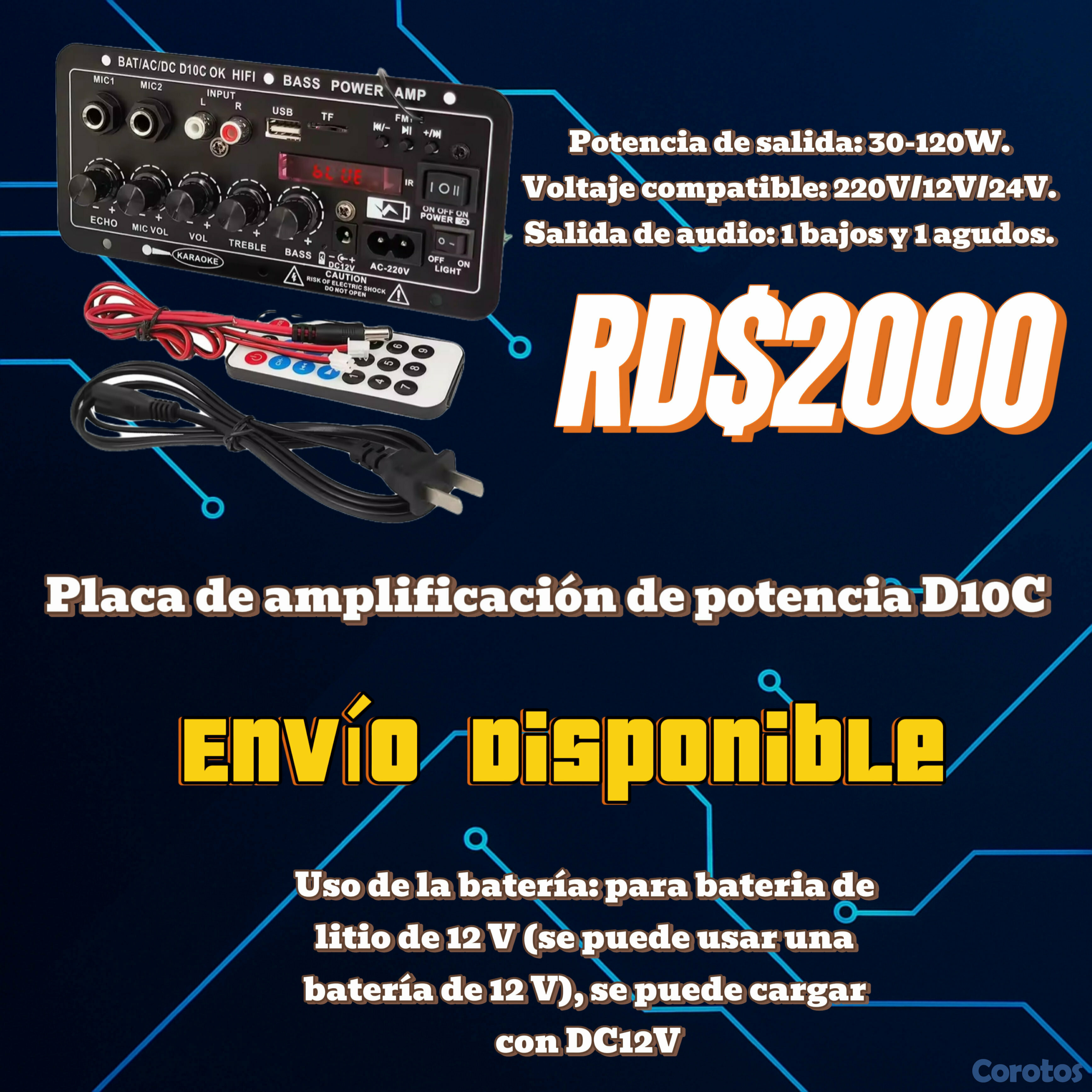 camaras y audio - Placa de amplificación de potencia D10C 1